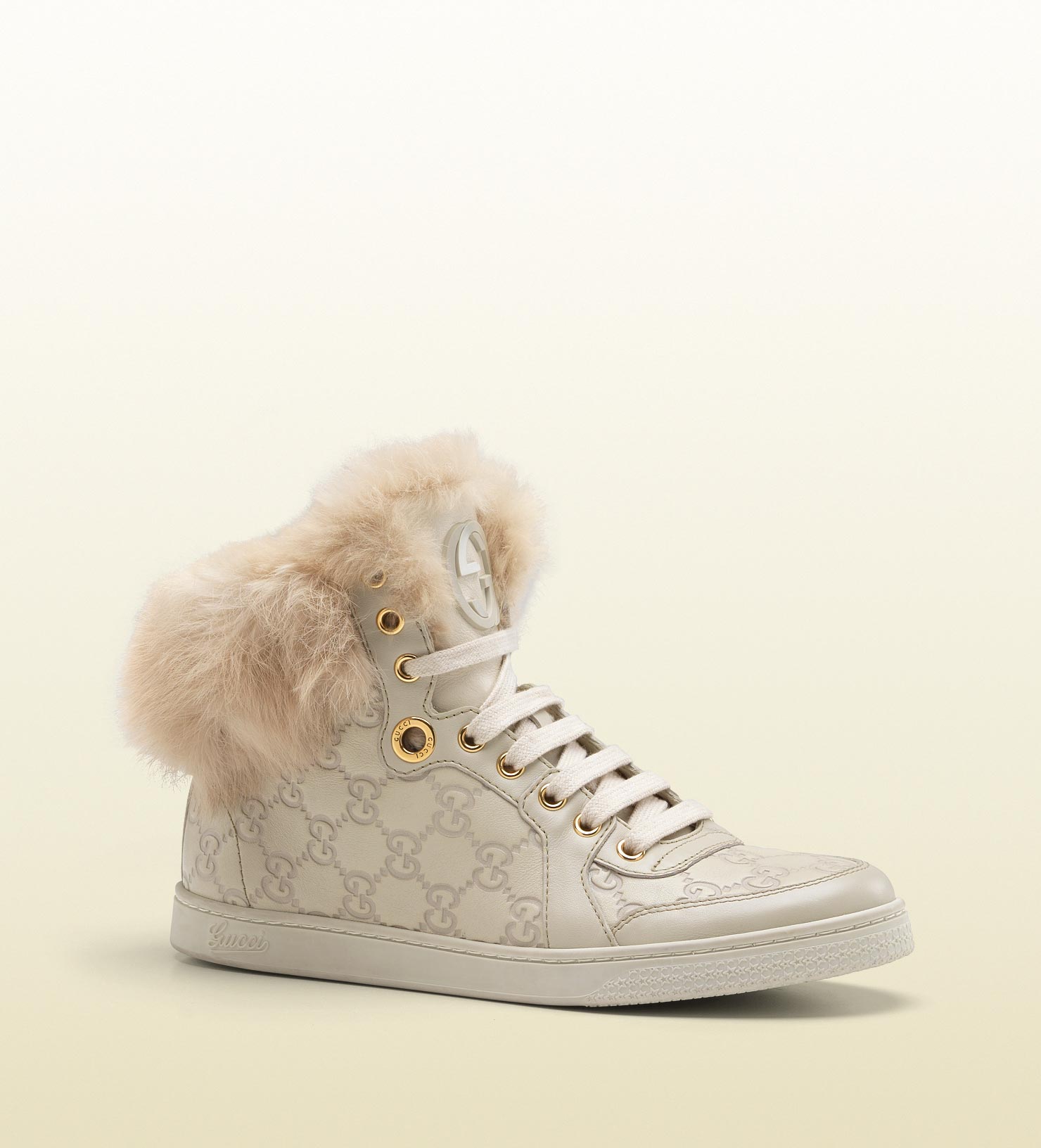 gucci fur trainers