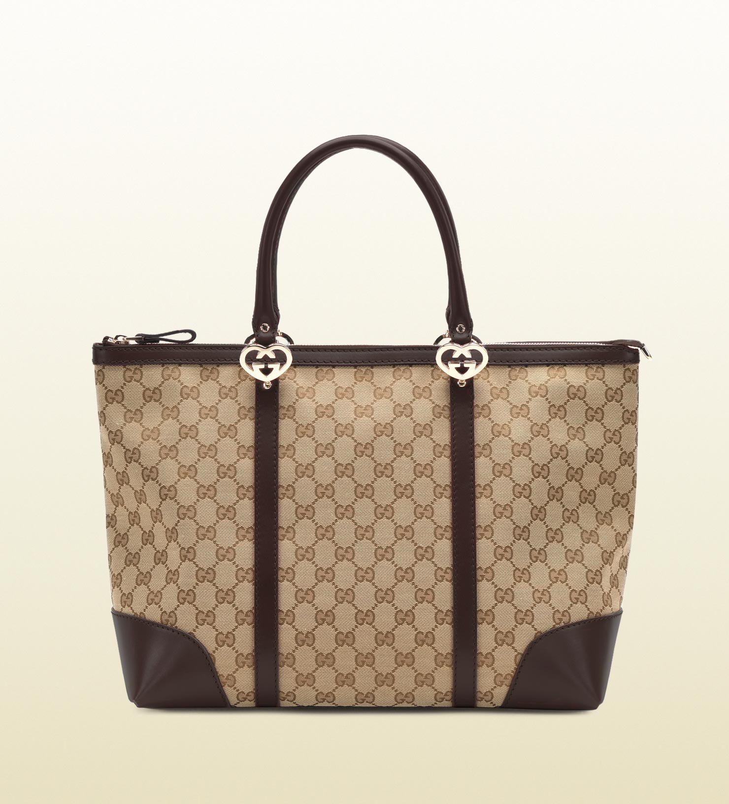Gucci Lovely Heartshaped Interlocking G Tote in Natural | Lyst