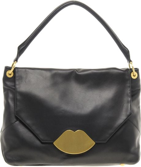 Lulu Guinness Medium Nicola Bag in Black | Lyst