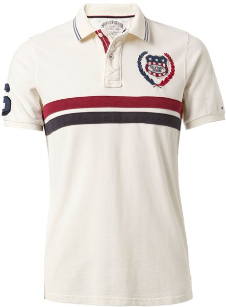 Tommy Hilfiger Polot Badge Short Sleeved Polo Shirt in White for Men ...