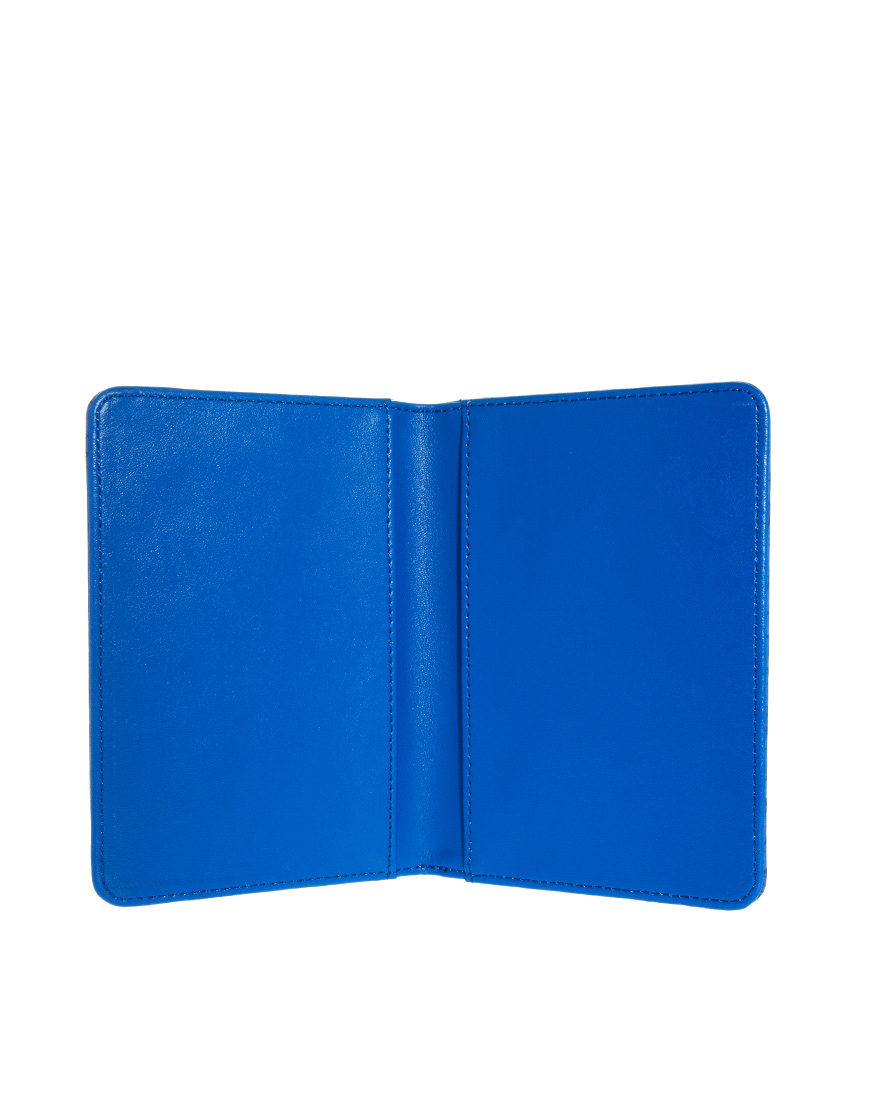 Lyst - Asos Croc Print Passport Cover in Blue