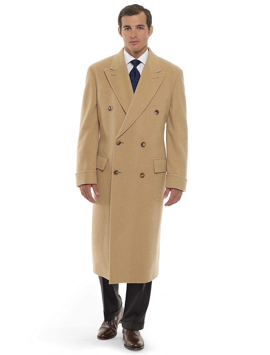 Lyst - Brooks Brothers Camel Hair Double Breasted Polo Overcoat in ...