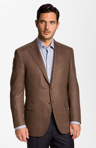 Canali Wool Blend Sportcoat in Brown for Men | Lyst