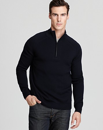 Lyst - Elie Tahari Blane Quarter Zip Sweater in Blue for Men
