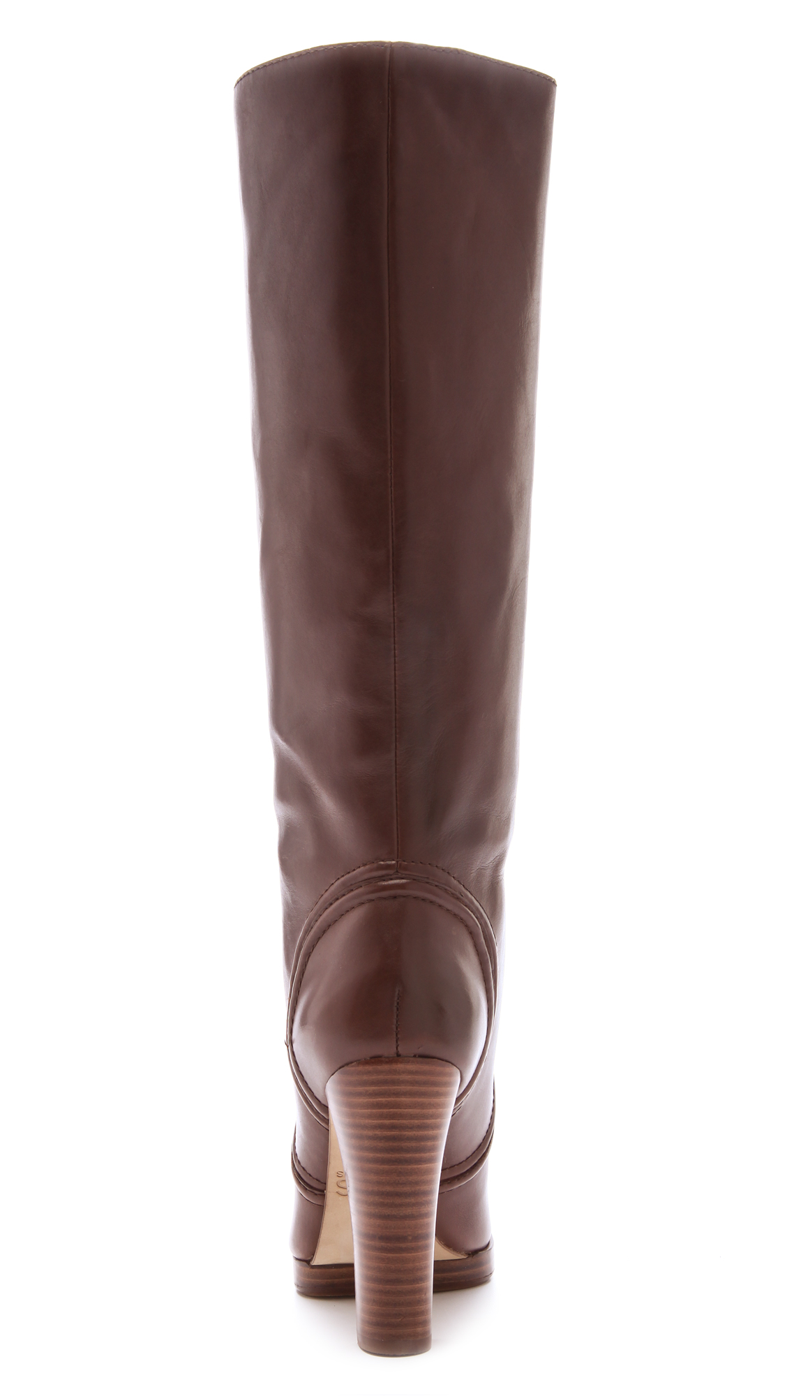 michael kors brown heel boots