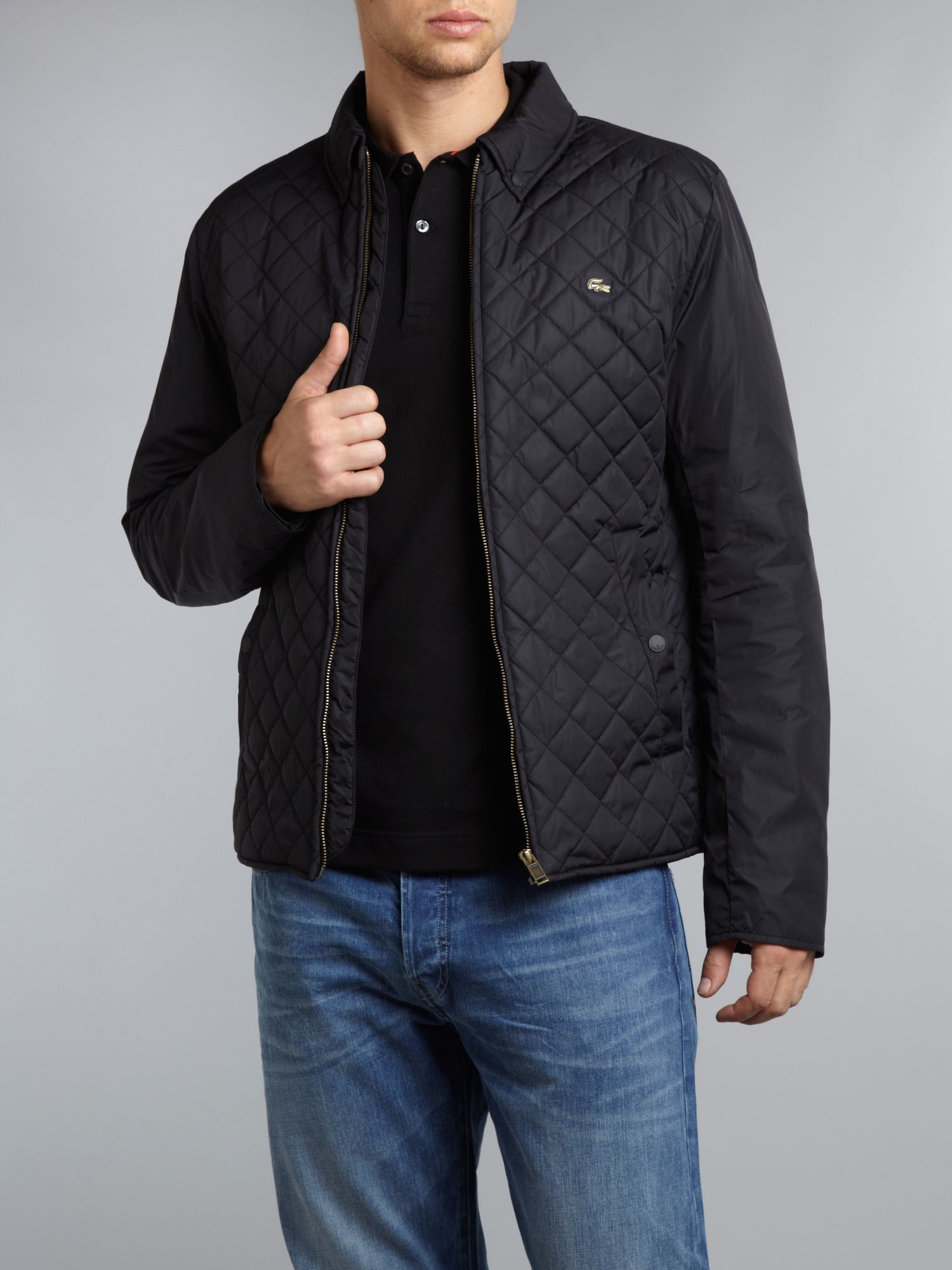 Lacoste Padded Jacket in Black for Men | Lyst
