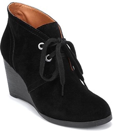 Lucky Brand Wedge Booties Sway in Black | Lyst