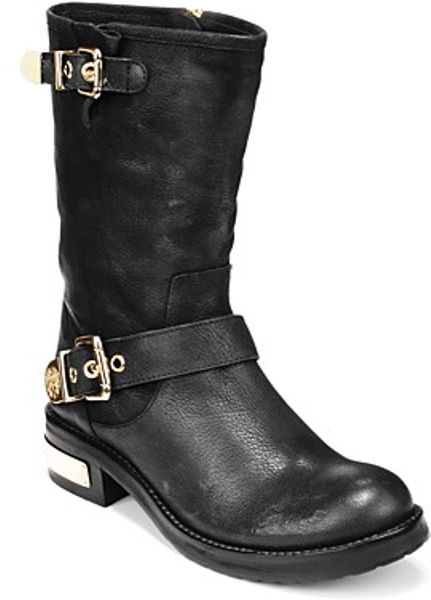 Vince Camuto Vince Camuto Moto Boots Winchell Flat in Black | Lyst