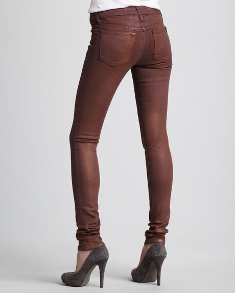 Joe's Jeans The Skinny Jeans Waxed Copper in Brown (copper) | Lyst