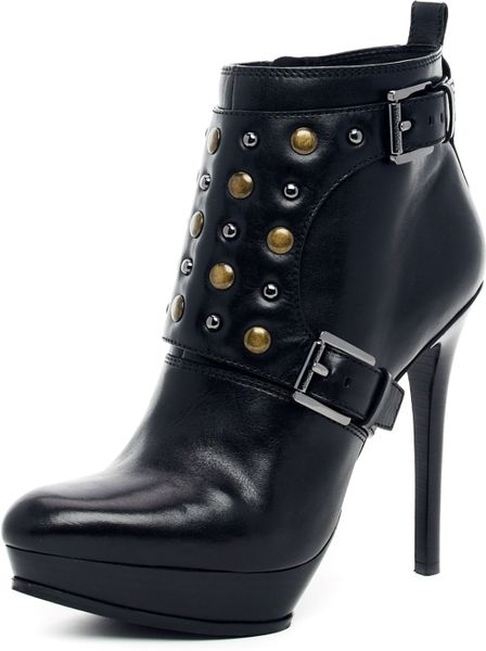 Michael Michael Kors Studded Ankle Boot in Black | Lyst