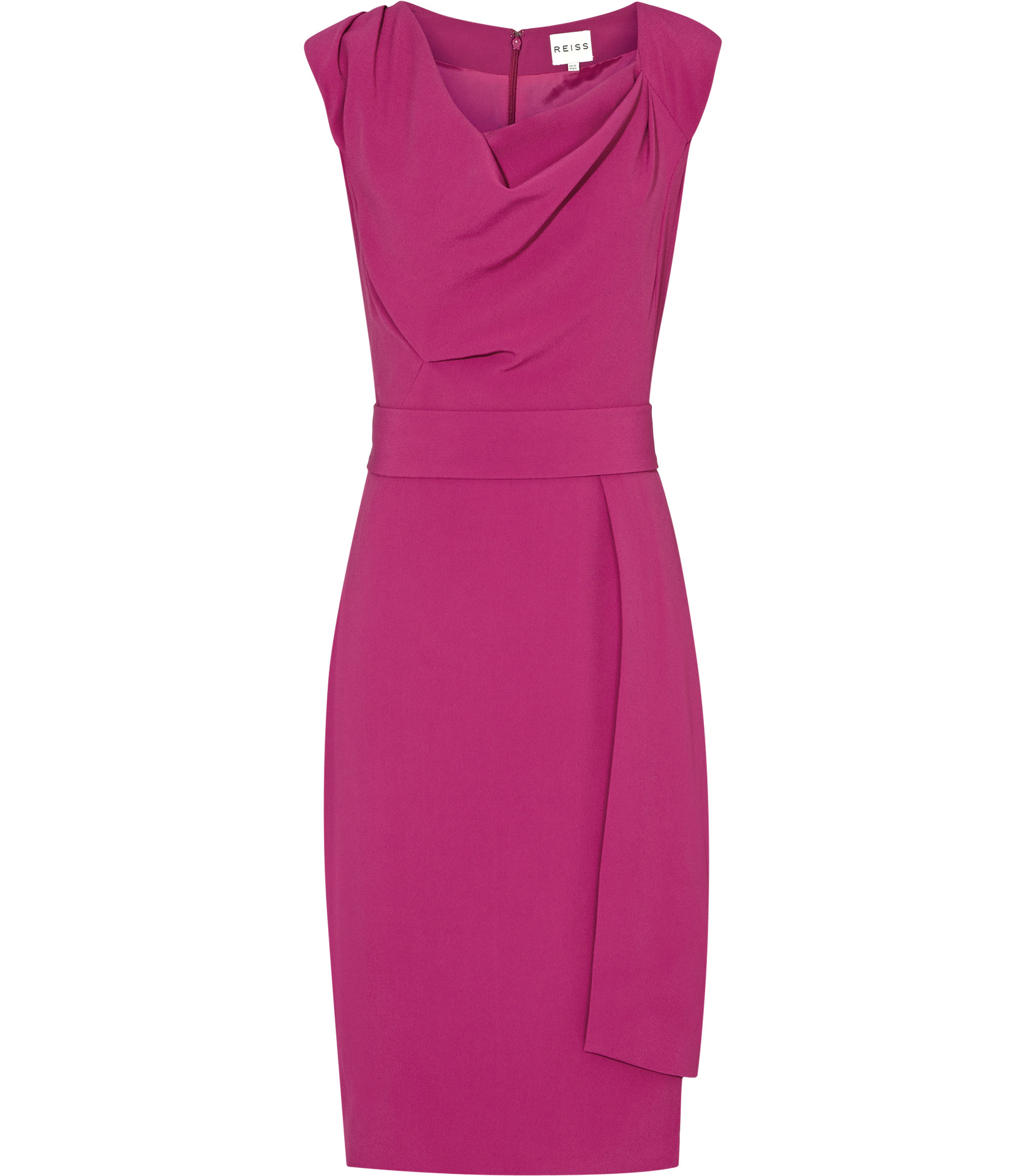 Reiss Asymmetric Cowl Neck Dress in Purple (magenta) | Lyst