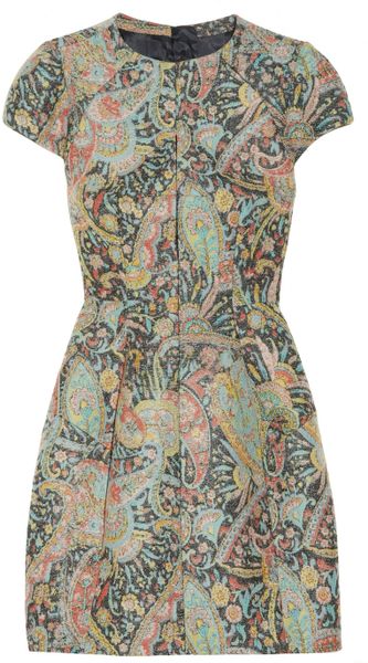 Carven Wool-Blend Brocade Dress in Multicolor (multicolored) | Lyst