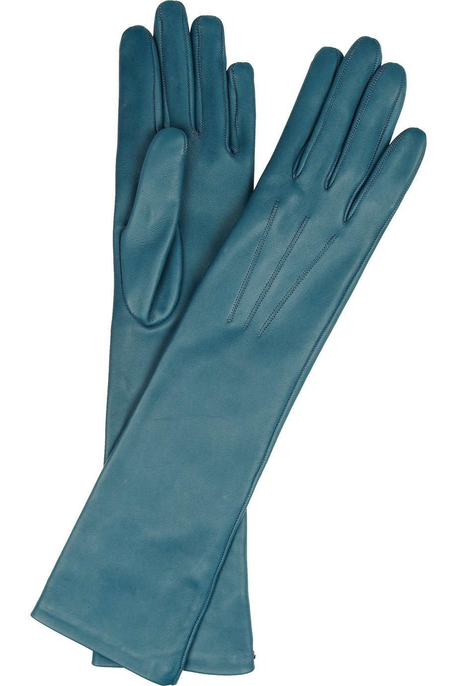 Lyst Lanvin Long Leather Gloves in Blue