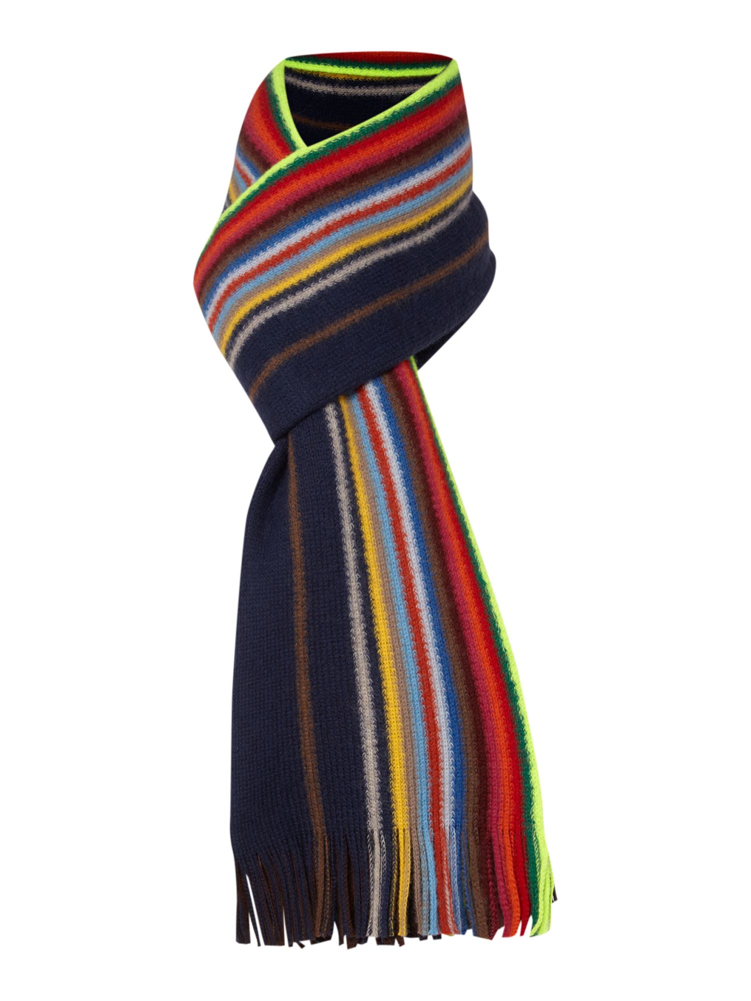 Paul smith Reversible Striped Scarf in Blue for Men | Lyst