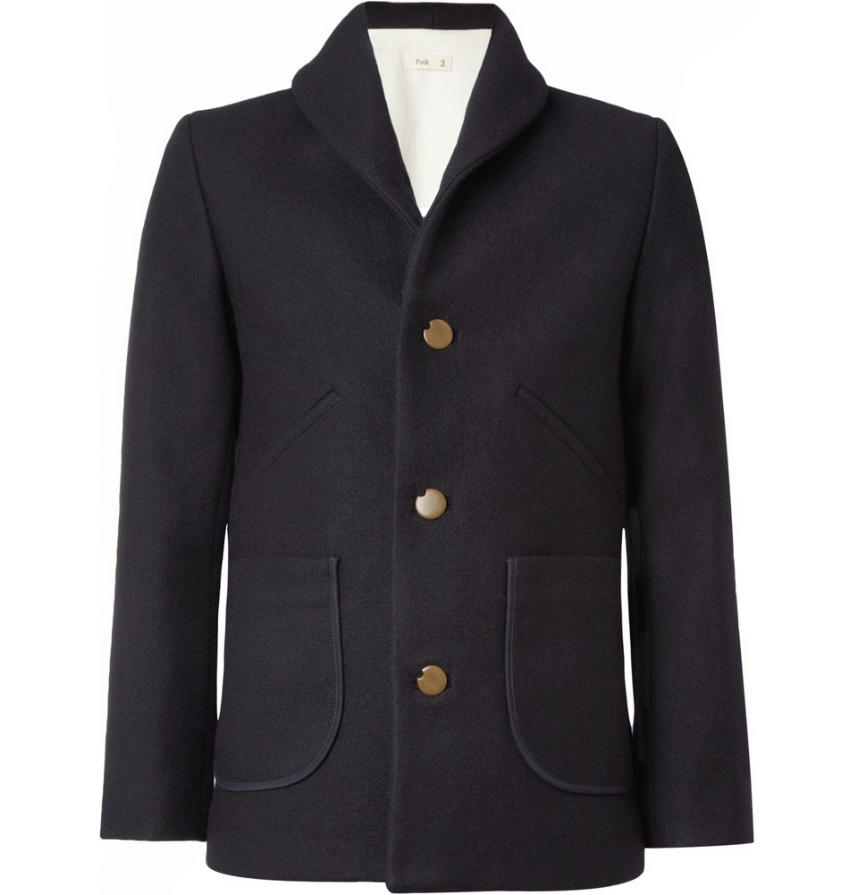 Folk Blakey Woolblend Coat in Blue for Men | Lyst
