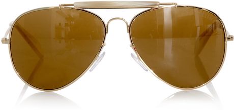 Celine Pilot Aviator Sunglasses in Gold | Lyst