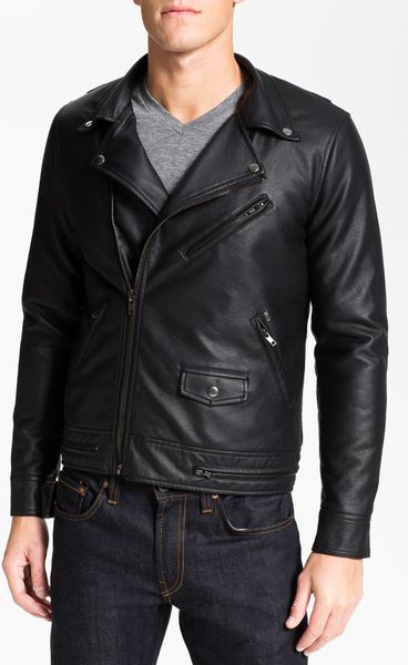 Obey Dirty Faux Leather Jacket in Black for Men | Lyst
