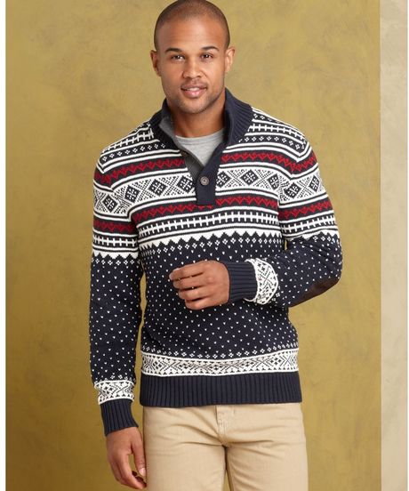 Tommy Hilfiger Baymont Fair Isle Sweater in Gray for Men | Lyst