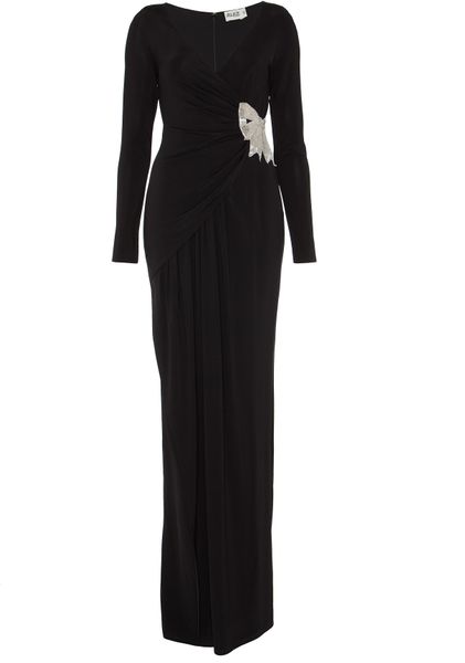 Alice By Temperley Marilyn Beaded Stretchjersey Gown in Black | Lyst