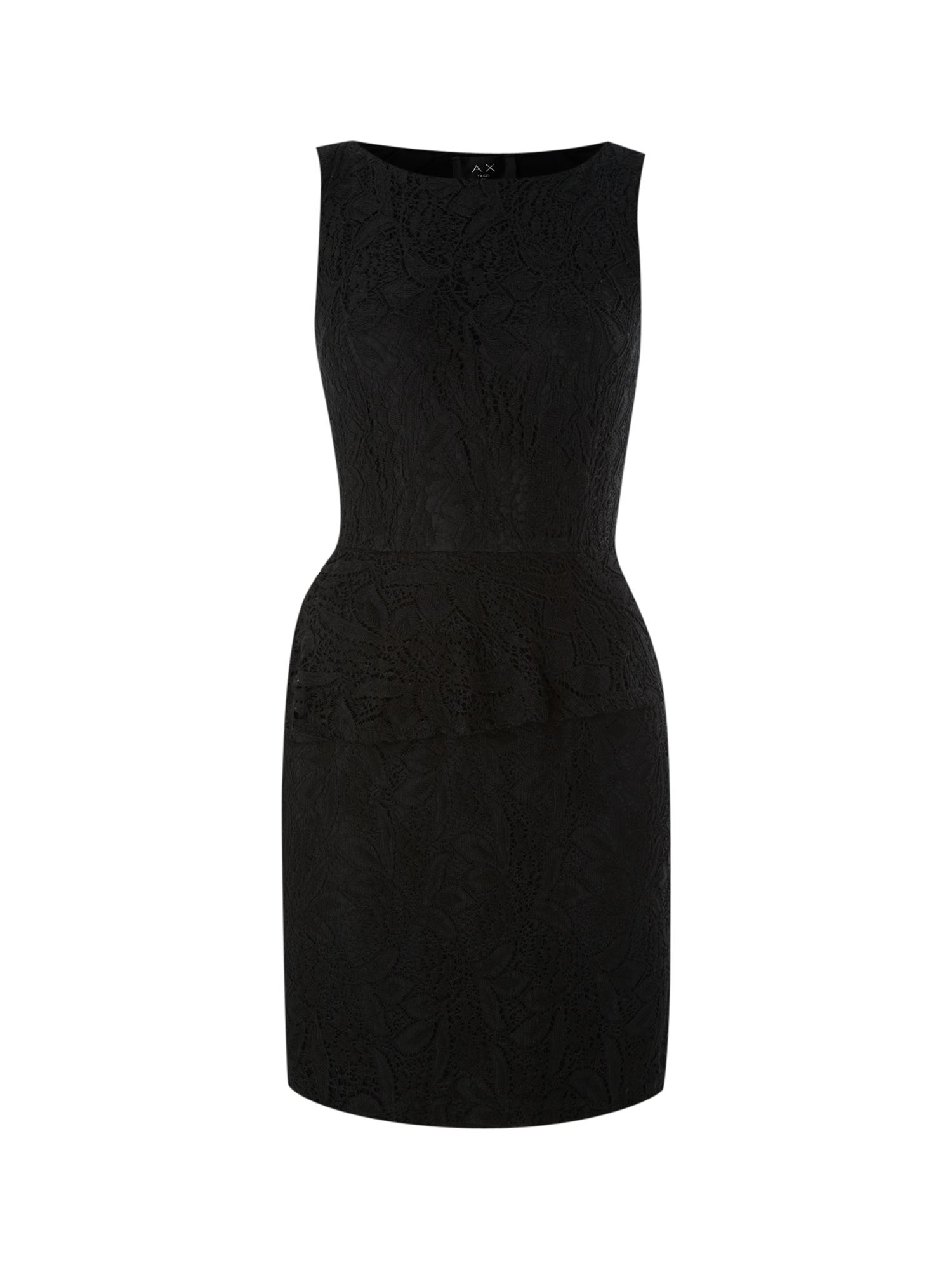 Ax Paris Lace Peplum Dress in Black | Lyst