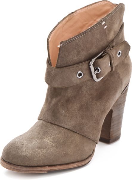 Belle By Sigerson Morrison Nicol Nubuck Booties in Beige (taupe) | Lyst