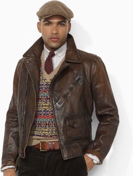 Polo Ralph Lauren Sierra Leather Jacket in Brown for Men (sierra brown ...
