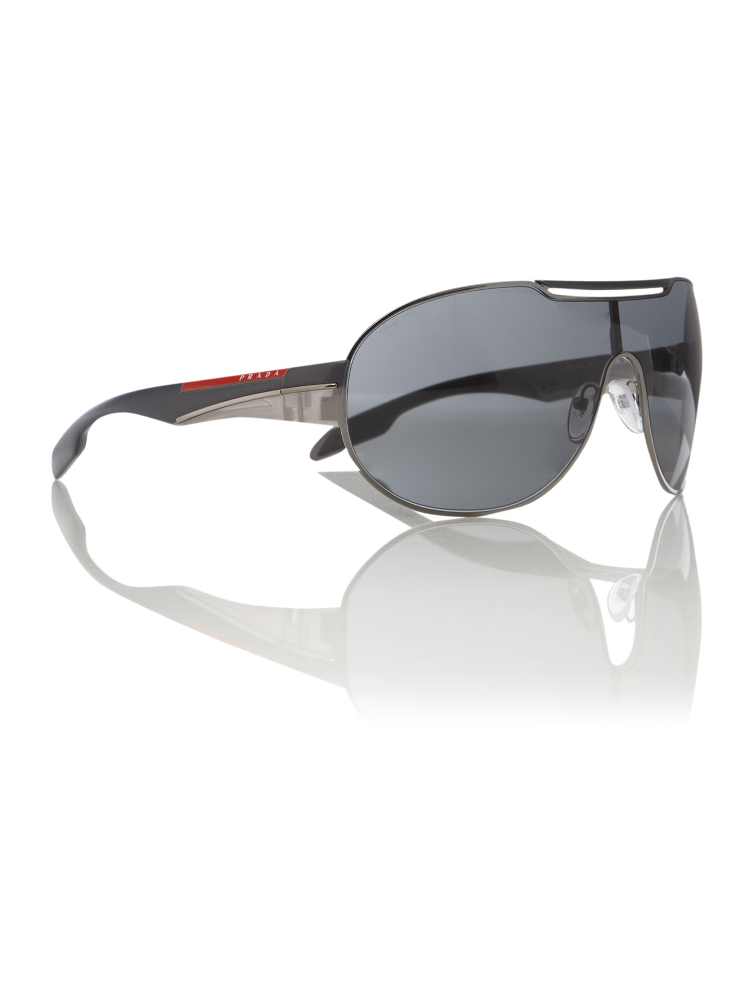 Prada Linea Rossa Mens Ps56ns Gunmetal Sunglasses in Gray for Men ...