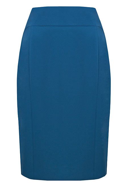 Minuet Petite Teal Long Line Pencil Skirt in Blue (teal) | Lyst