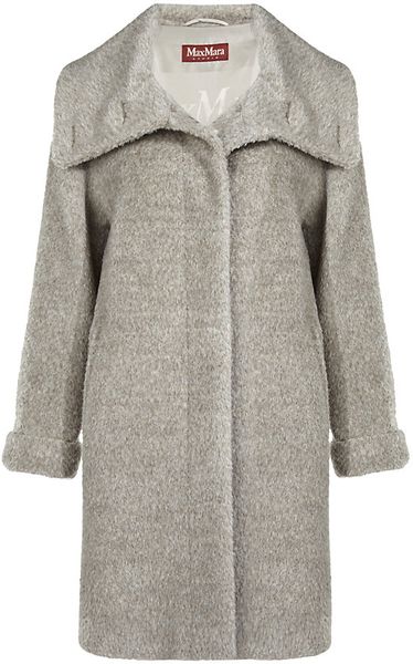 Max Mara Studio Wool and Alpaca Coat in Gray (grey) | Lyst