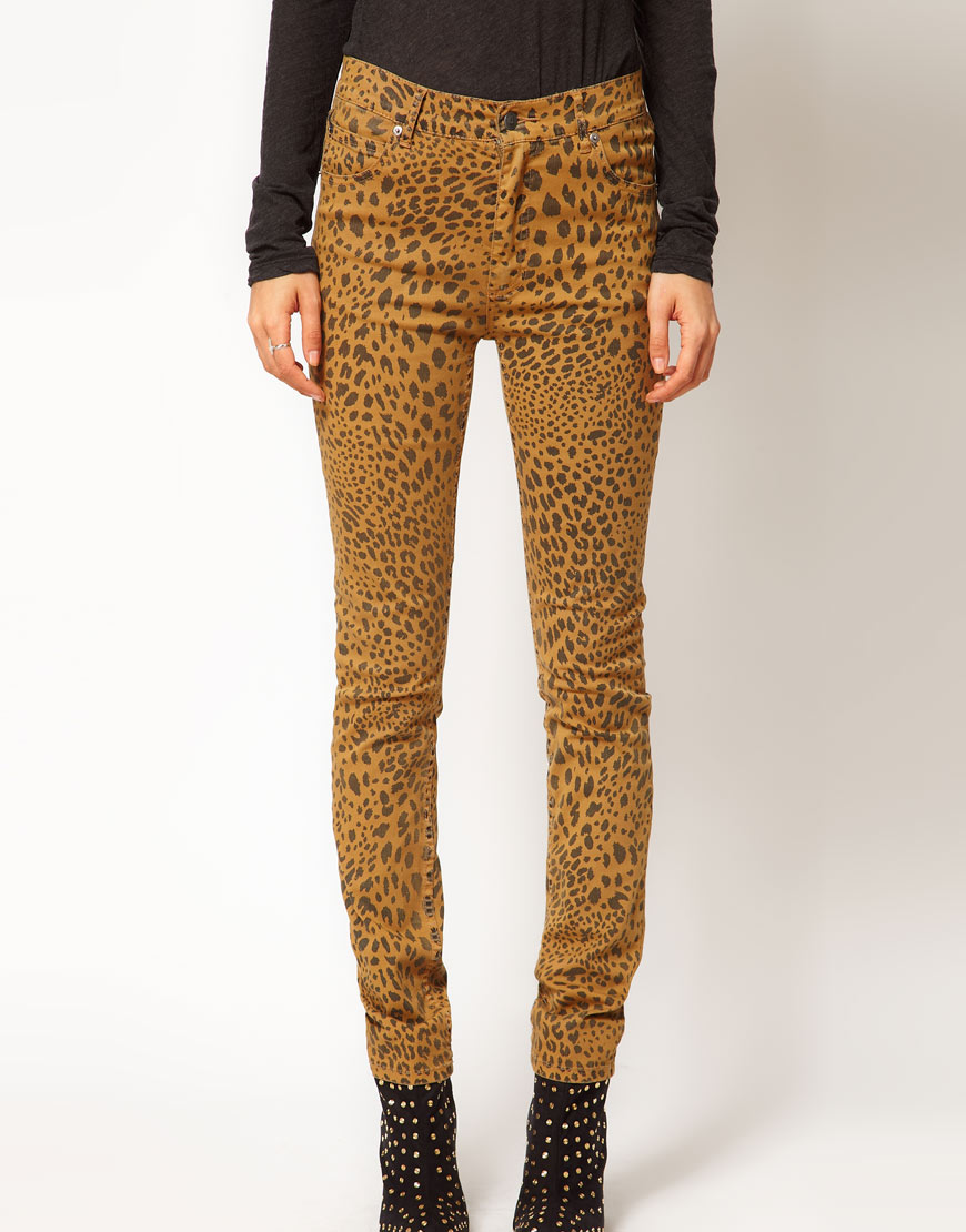 leopard skinny jeans