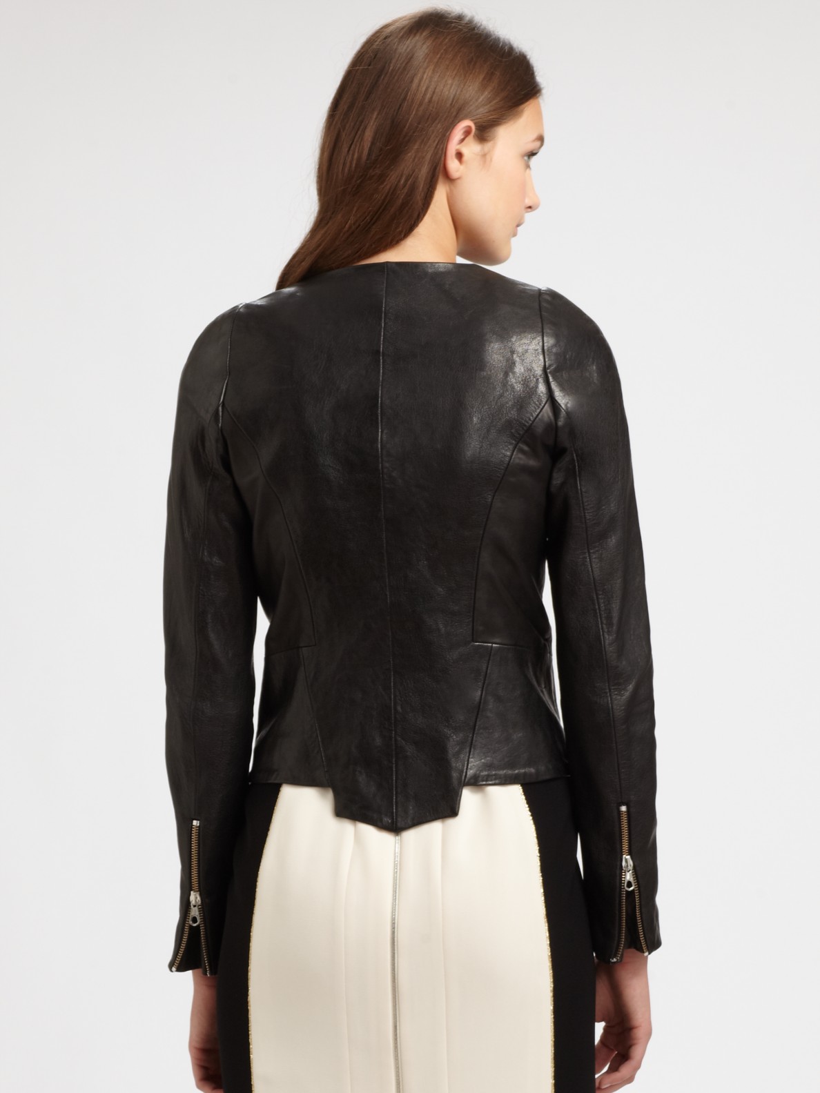 Rag Bone Renard Leather Jacket In Black Lyst Gallery