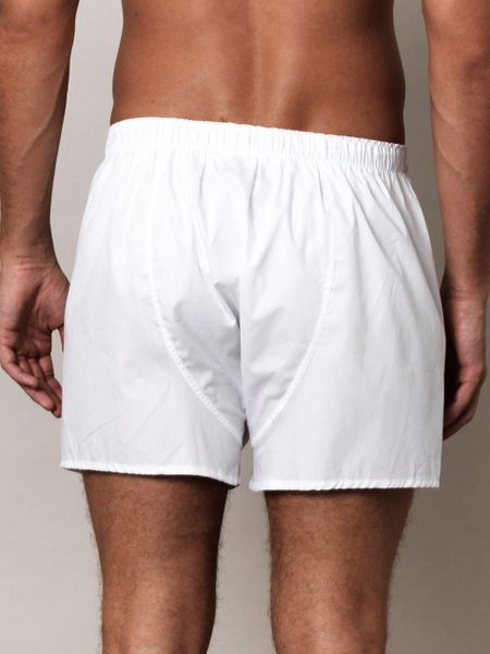 Sunspel Cotton Boxer Shorts in White for Men | Lyst