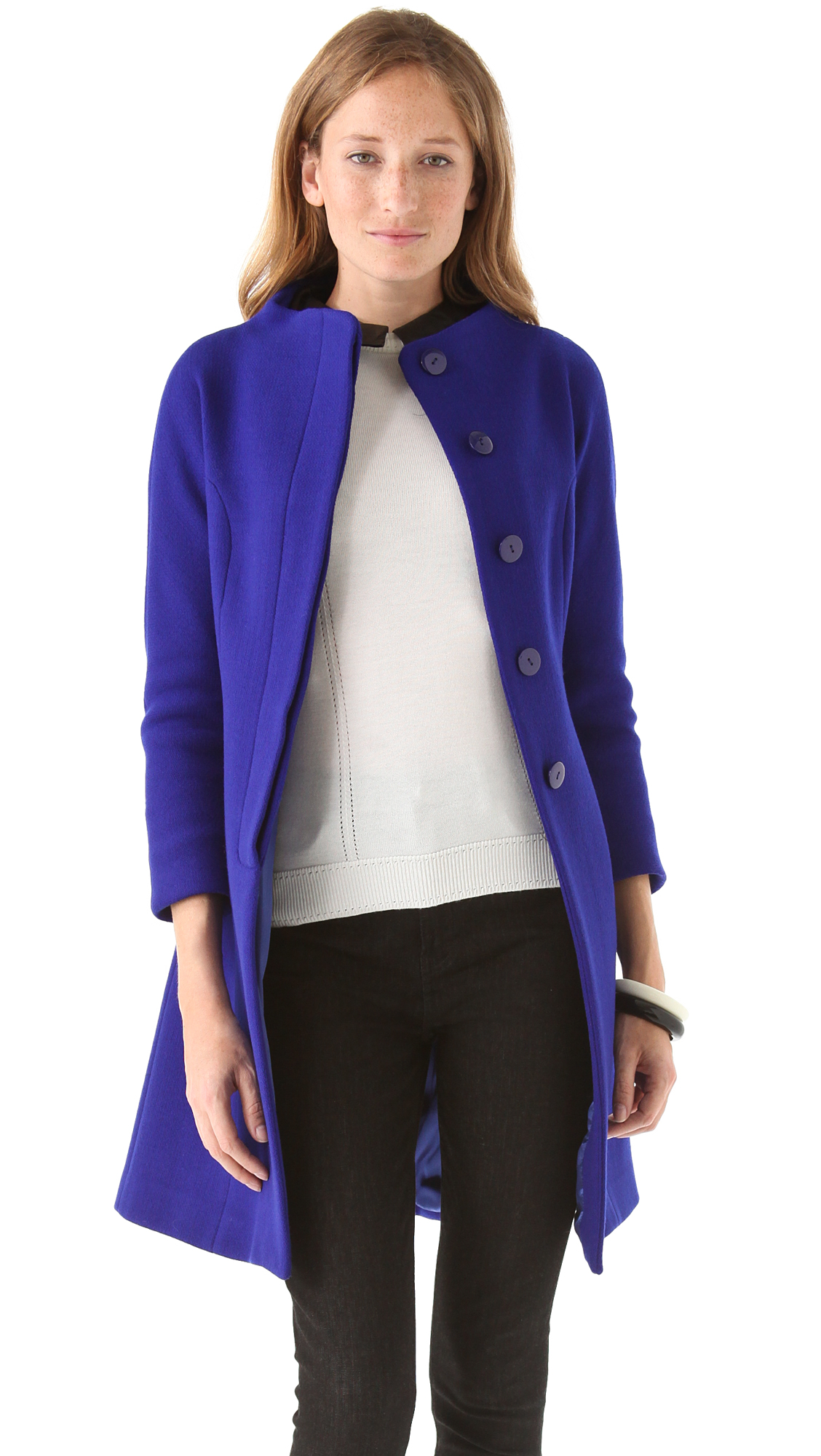 Milly Claudine Coat in Purple | Lyst
