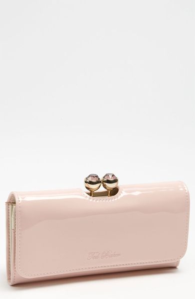 Ted Baker Crystal Bobble Matinee Wallet in Pink (shell) | Lyst