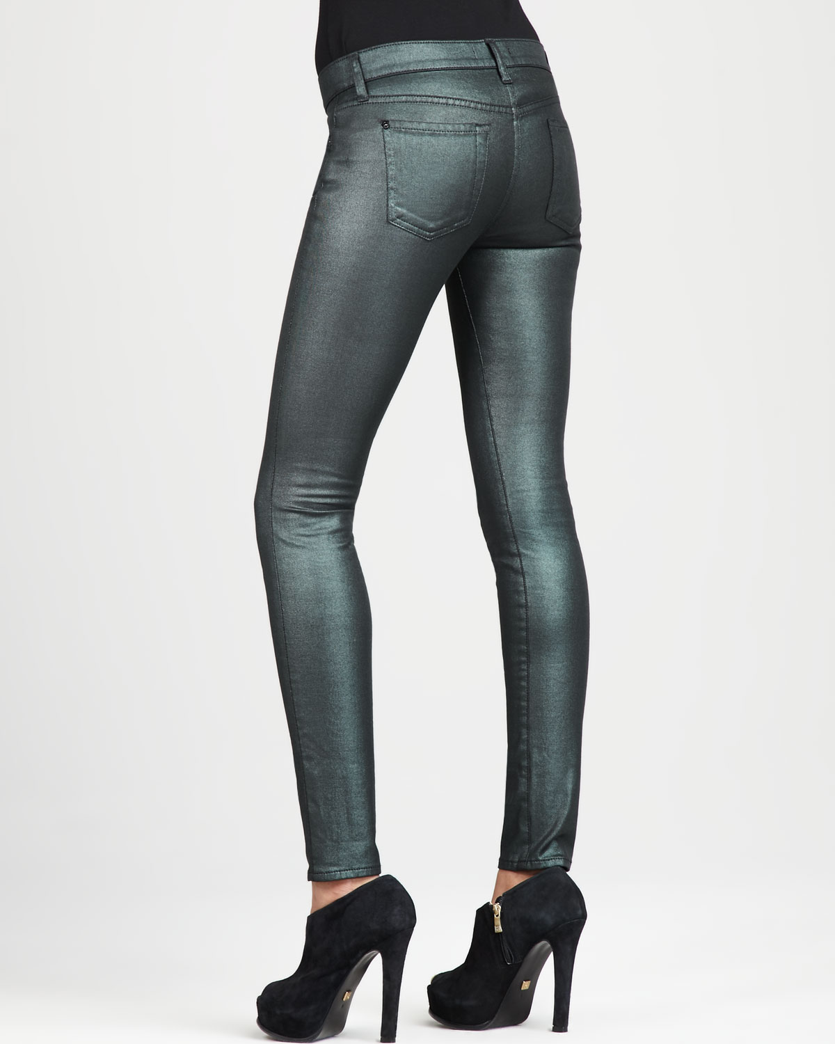 metallic jeans