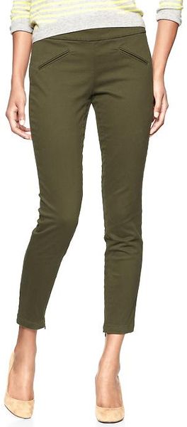 Gap Super Skinny Twill Pants in Green (juniper green) | Lyst