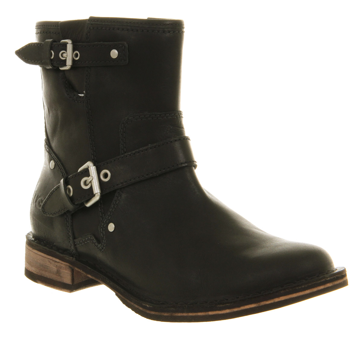 Lyst - Ugg Fabriza Motorcycle Boot Black Leather in Black