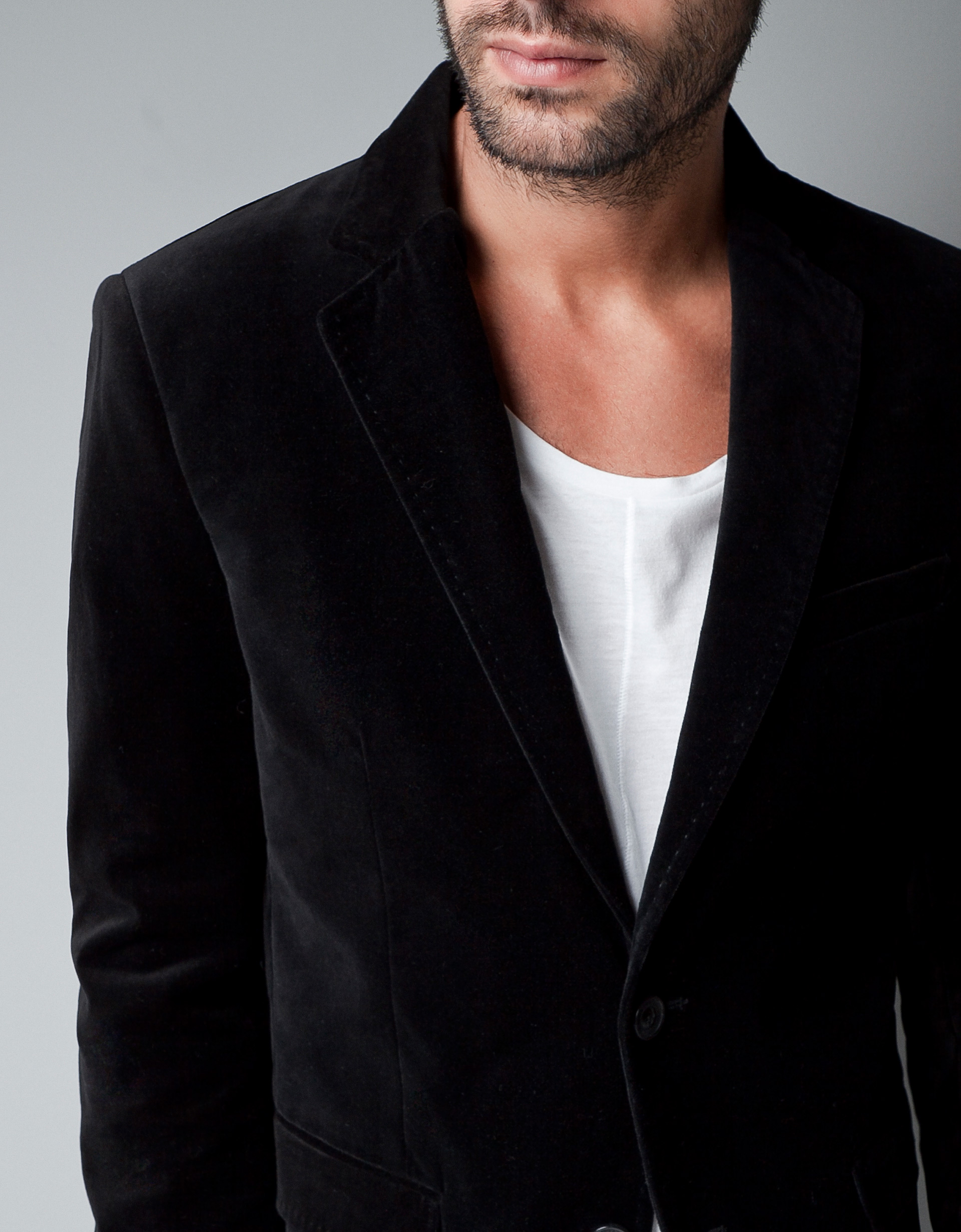 Zara Velvet Blazer in Black for Men Lyst