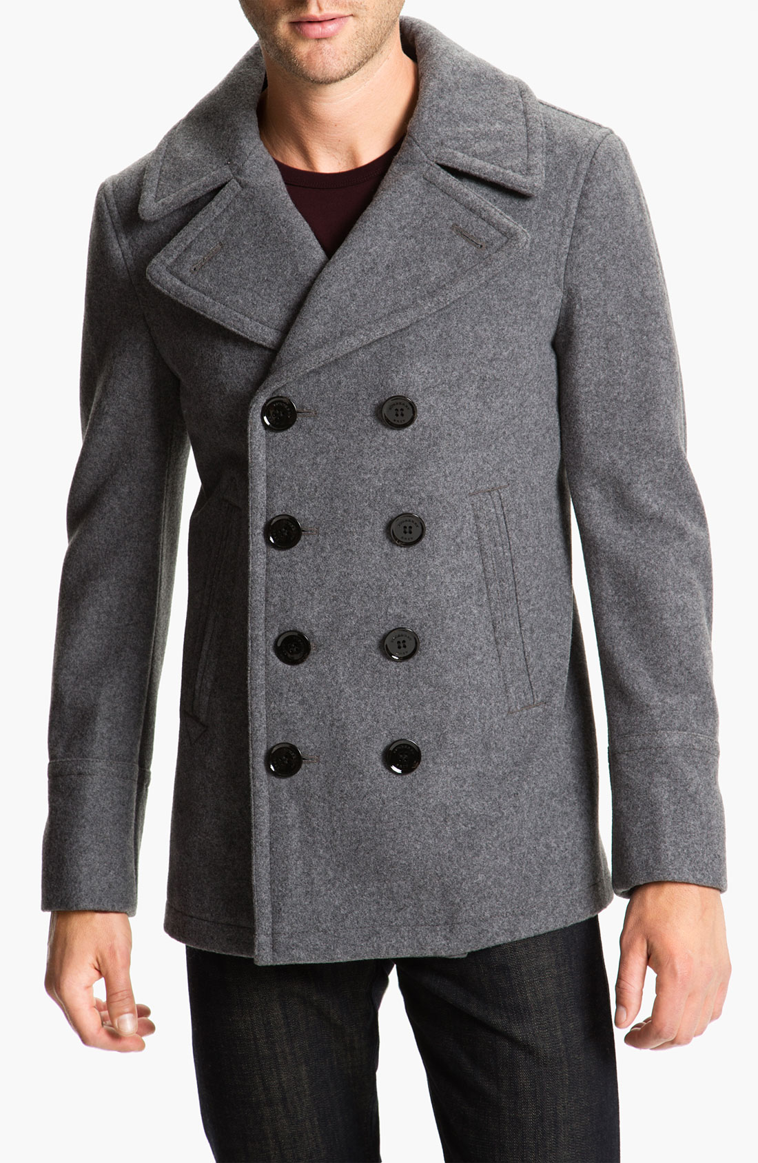 Lyst - Burberry Double Splittable Wool Blend Duffle Coat in Gray for Men