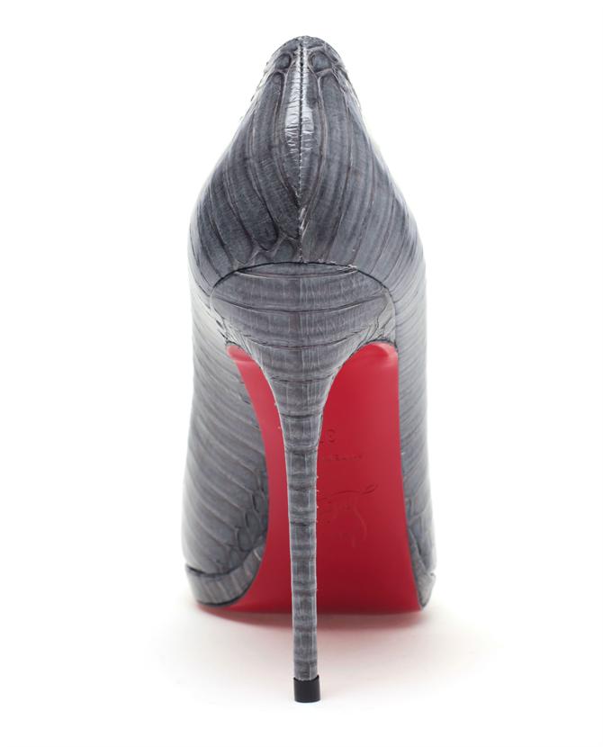 Christian louboutin Filo Cobra Leather Platform Pumps in Blue ...  