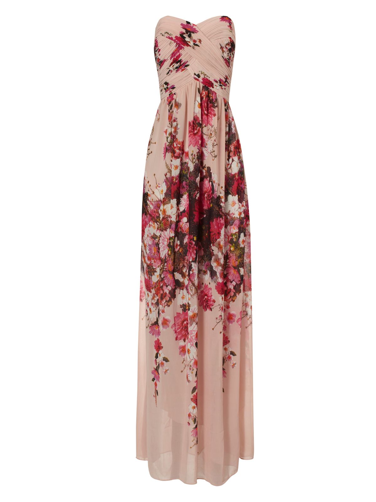 Jane norman Wild Flower Maxi Dress in Natural | Lyst