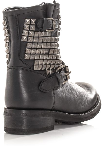 Ash Titan Studded Boots in Black | Lyst