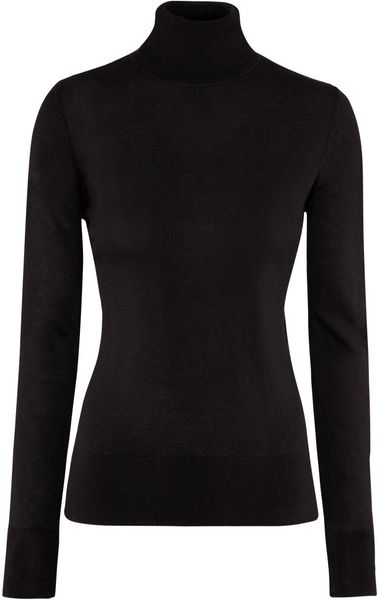 H&m Polo- Neck Jumper in Black - Lyst
