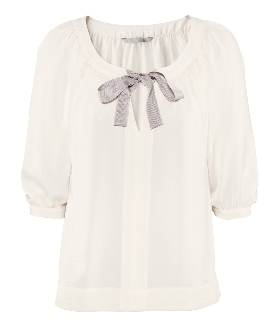 Lyst H&M Blouse in White