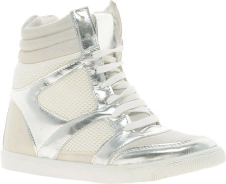 River Island Darice Wedge High Top Trainers in White | Lyst