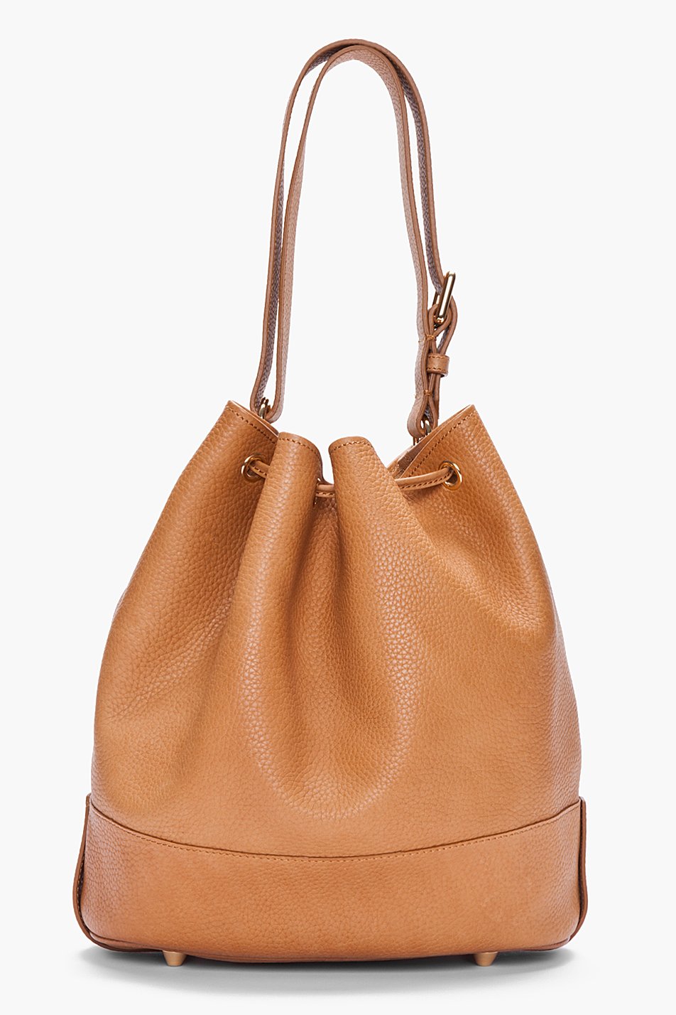 Lyst - A.p.c. Brown Pebbled Leather Bucket Bag in Brown