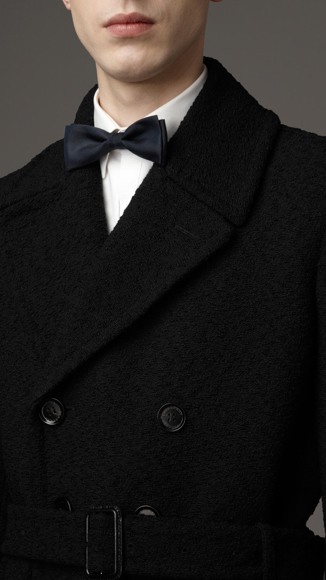 Lyst Burberry Bouclé Wool Evening Overcoat in Black for Men