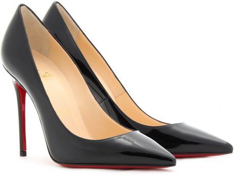 Christian Louboutin Decollete 554 100 Patent Leather Pumps in Black | Lyst