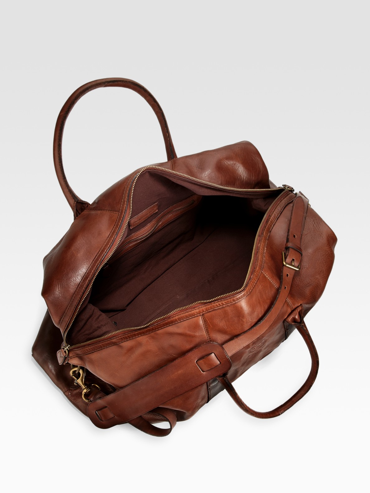 Lyst - Polo Ralph Lauren Leather Duffel in Brown for Men