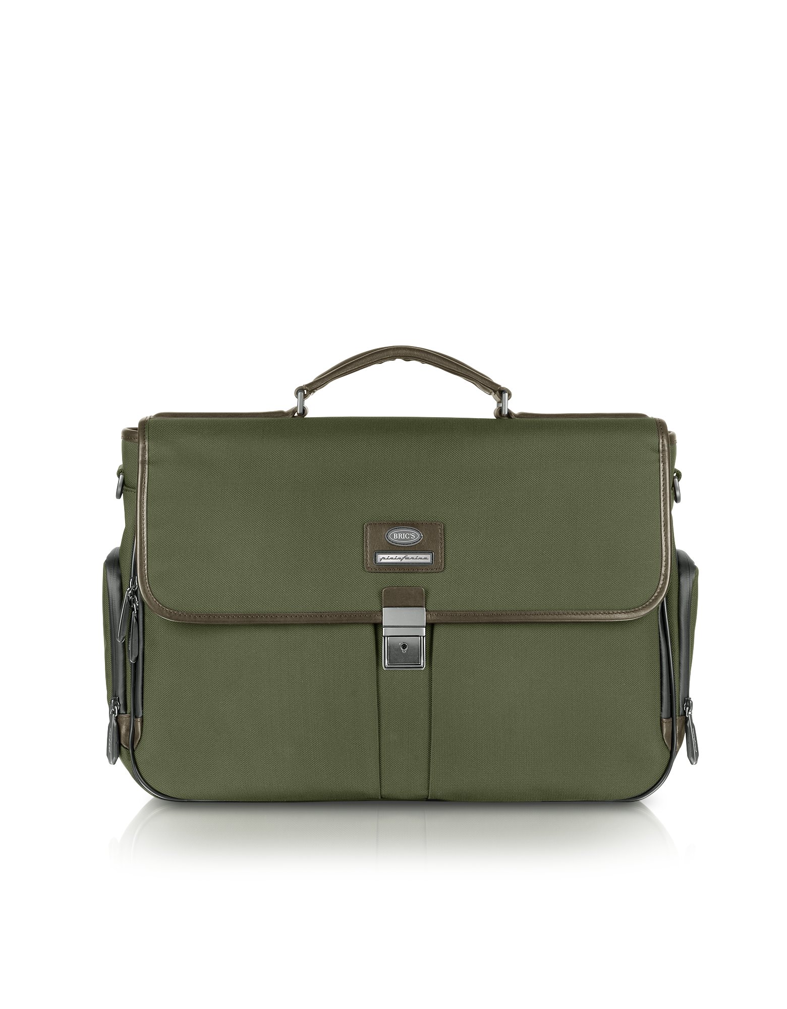 Lyst Bric'S Pininfarina Nylon and Leather Briefcase in Green for Men